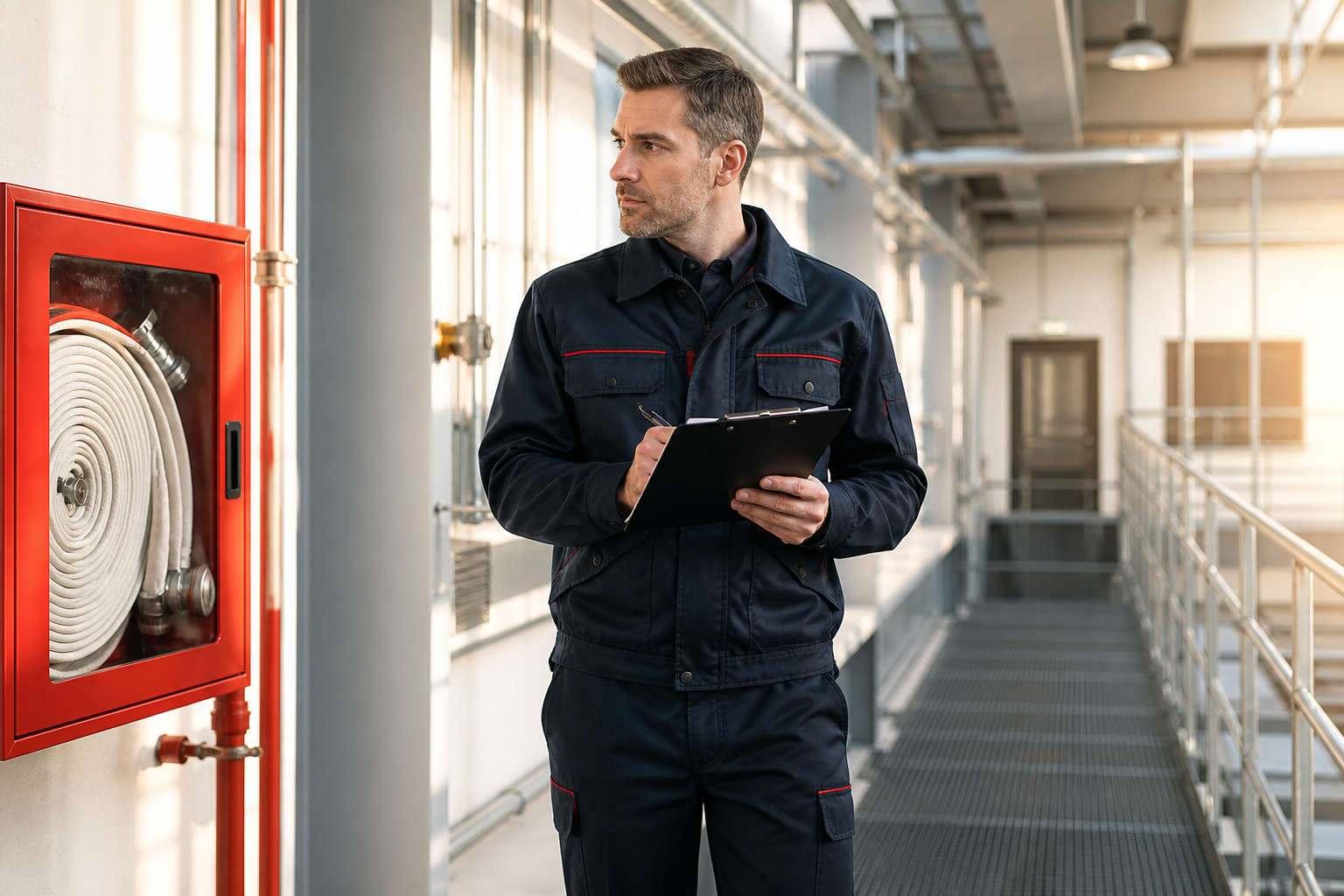 Sicherungsposten in einem industriellen Arbeitsbereich