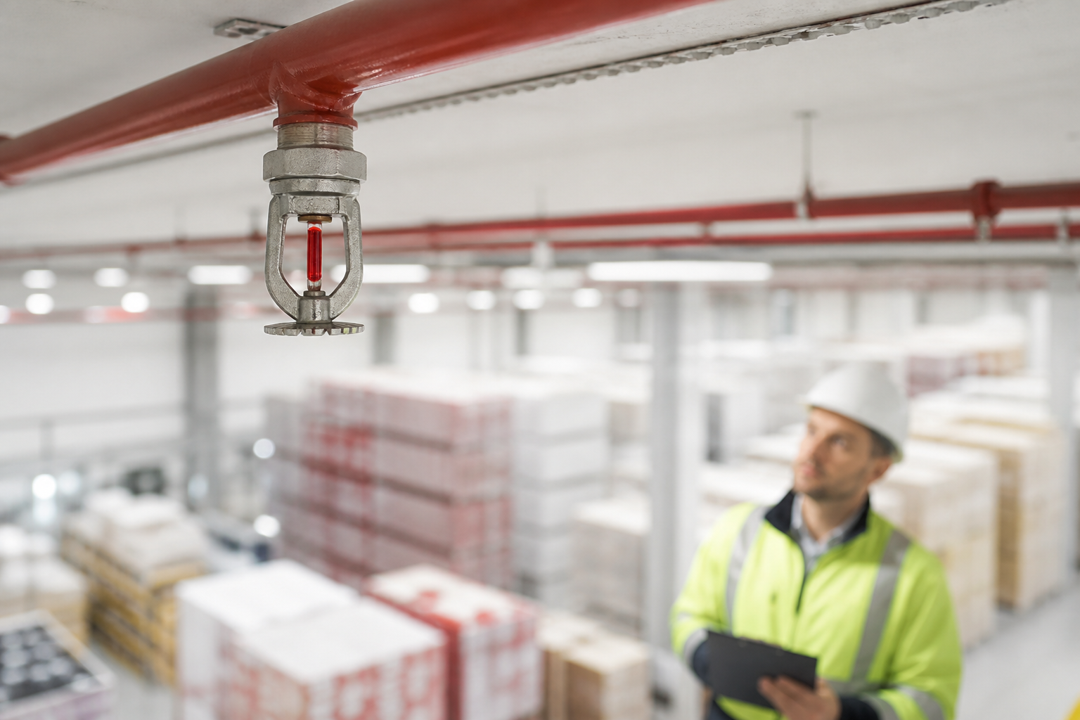 Sprinkleranlage als Einsatzbereich für eine Brandwache